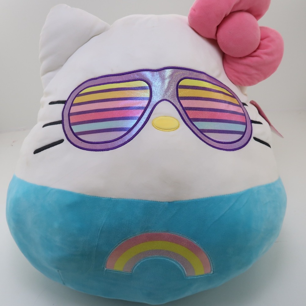 Squishmallows Official 24" HELLO KITTY‎ SUNGLASSES Kellytoy Sanrio Plush w Tags